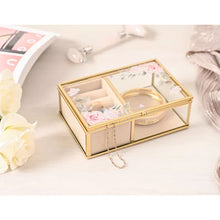 Load image into Gallery viewer, Floral Glass Jewellery Box -Small - Widdop