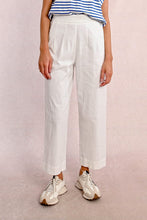 Load image into Gallery viewer, 163 - High-Waist Straight-Leg Trousers - White - Molly Bracken