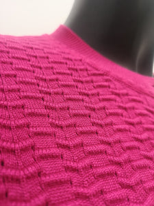 SV346- Crayola Pink Button Cardigan - Castle