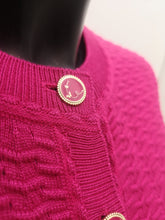 Load image into Gallery viewer, SV346- Crayola Pink Button Cardigan - Castle