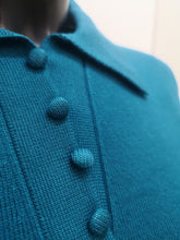 Load image into Gallery viewer, SV349 - Petrol Blue Collar Jumper - Castle