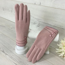 Load image into Gallery viewer, 162- Button Detail Gloves- Pink