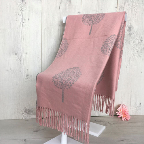 1908-004-Tassles Scarf-Baby Pink