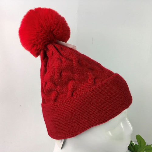 022-PomPom Hat- Red