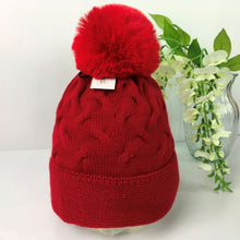 Load image into Gallery viewer, 022-PomPom Hat- Red