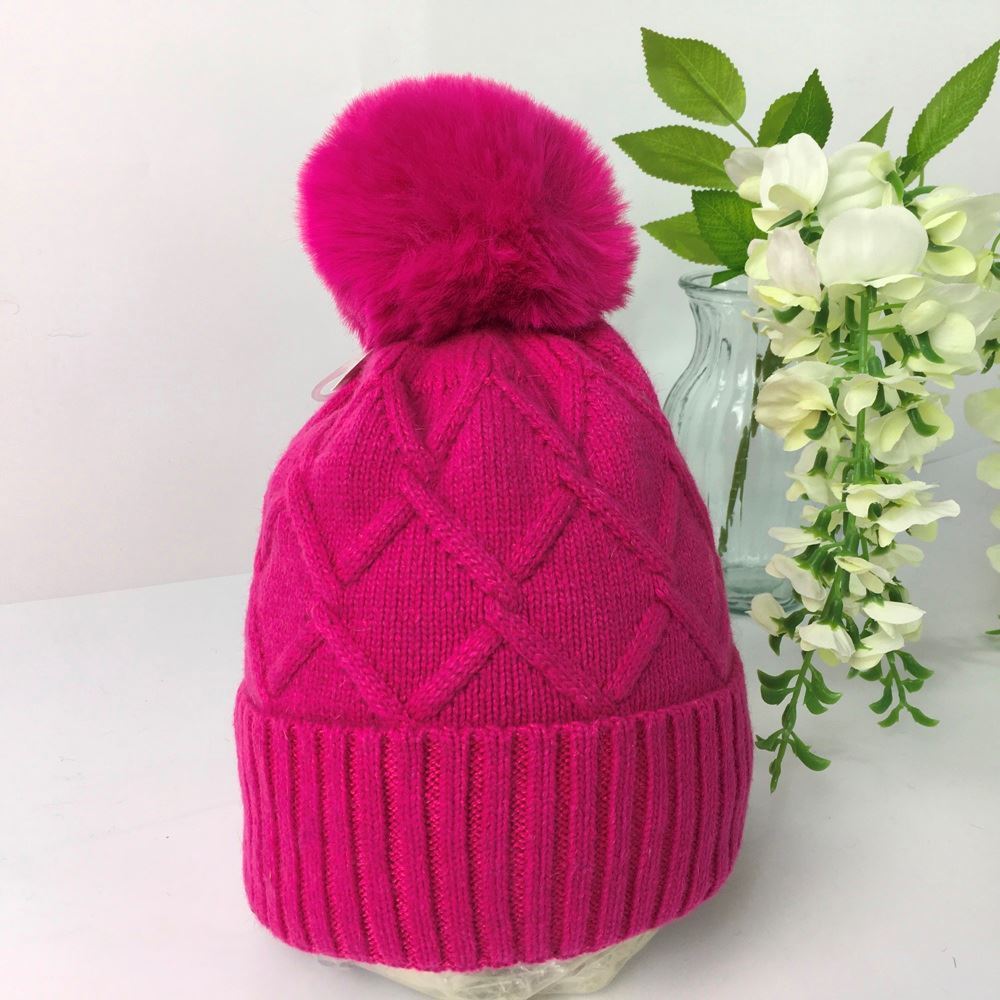 034-PomPom Hat-Pink