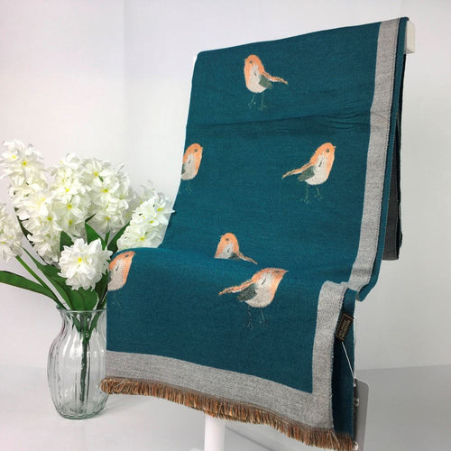 209- Robins Scarf- Peacock