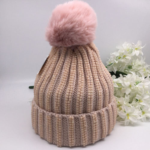 061-PomPom Hat-Pink