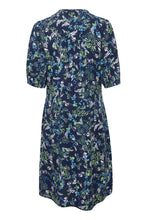 Load image into Gallery viewer, 1883- Navy V-Neck Floral Dress- Fransa