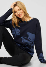 Load image into Gallery viewer, 301786- Navy Flower Jumper - Cecil