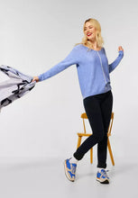 Load image into Gallery viewer, 301803- Blue V-neck Jumper - Street One