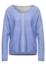 Load image into Gallery viewer, 301803- Blue V-neck Jumper - Street One