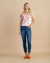 Load image into Gallery viewer, 6947- Marble V Neck Speck Detail Top- Coral