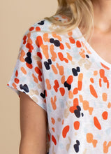 Load image into Gallery viewer, 6947- Marble V Neck Speck Detail Top- Coral
