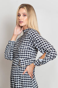 Houndstooth Print Dress- Darling