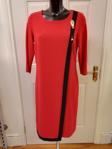 Via Veneto dress- red/black