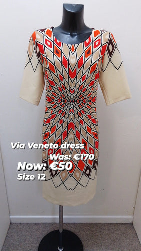 V3620 Via Veneto Geometric print Dress
