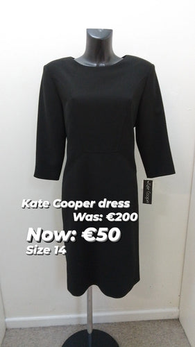 204 Kate Cooper 1/2 sleeve black dress