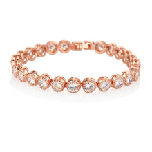 Load image into Gallery viewer, Danna Rose Gold Tennis Bracelet- Knight &amp; Day Jewellery