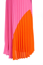 Load image into Gallery viewer, 23136-Kate Cooper Pleated Dress with Colour Panel- Bubblegum Pink