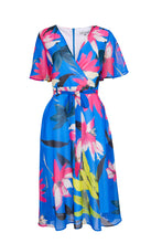 Load image into Gallery viewer, 23140- Kate Cooper V Neck Floral Print Dress