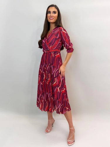 Kate & Pippa Positano MIDI Dress- Magenta