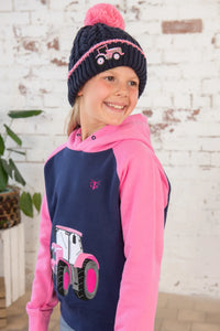 Pink Tractor Hoody - Little Lighthouse