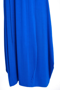 138- Dress with Pleat Skirt & Sleeves Royal- Ora