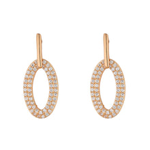 Load image into Gallery viewer, Gold Oval Drop Earrings- Knight &amp; Day Jewellery