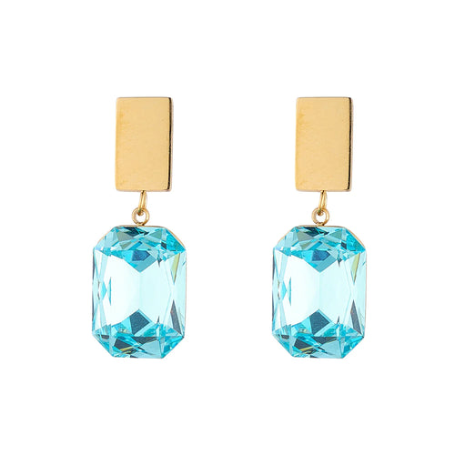 Zaria Light Blue Earrings- Knight & Day Jewellery