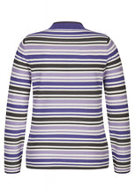 Load image into Gallery viewer, 124622- Purple Stripe Fine Knit Sweater - Rabe