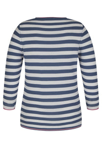 122612- Navy/White Striped Jumper- Rabe