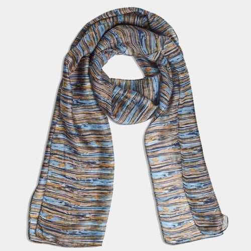 Shore Blue Silk Scarf -Quintessential