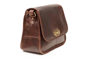 Brown Biker Bag - Tinnakeenly Leathers