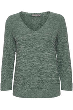 Load image into Gallery viewer, 0731- Green knitted sweater- Fransa