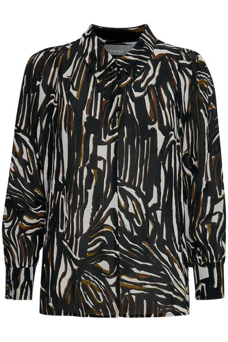 1439- Fransa animal print blouse.
