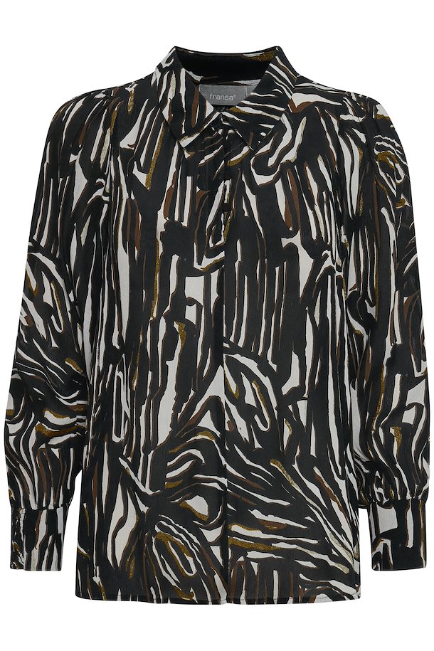 1439- Fransa animal print blouse.
