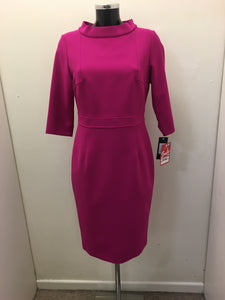 Cerise Pink High Neck Dress -Kate Cooper