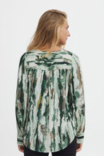 Load image into Gallery viewer, 1213- Green Print Blouse - Fransa