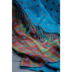 Foxford Turqoise Multi Spot Throw