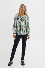 Load image into Gallery viewer, 1213- Green Print Blouse - Fransa