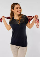 Load image into Gallery viewer, 318021-Navy Lace Top - Street One