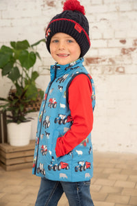 Little lighthouse- Alex Boys Blue Farm Gilet