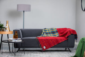 Foxford Red Multi Spot Throw