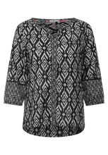 Load image into Gallery viewer, 343270- Printed Blouse Carbon Grey - Cecil