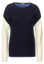 Load image into Gallery viewer, 301819- Navy Colourblock  Jumper- Cecil