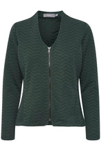 Load image into Gallery viewer, 1249- Forrest Green Zip Jacket - Fransa