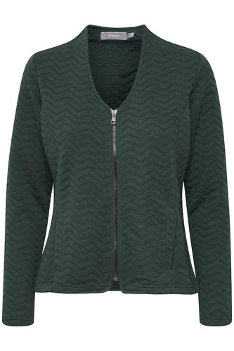 1249- Forrest Green Zip Jacket - Fransa