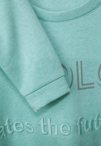 302001- Aqua Print Sweatshirt - Cecil