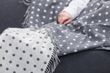 Load image into Gallery viewer, Foxford Grey Dotty Throw